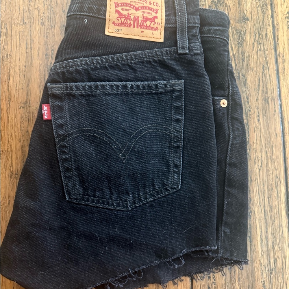 Levi's Dark Denim Cutoff Shorts